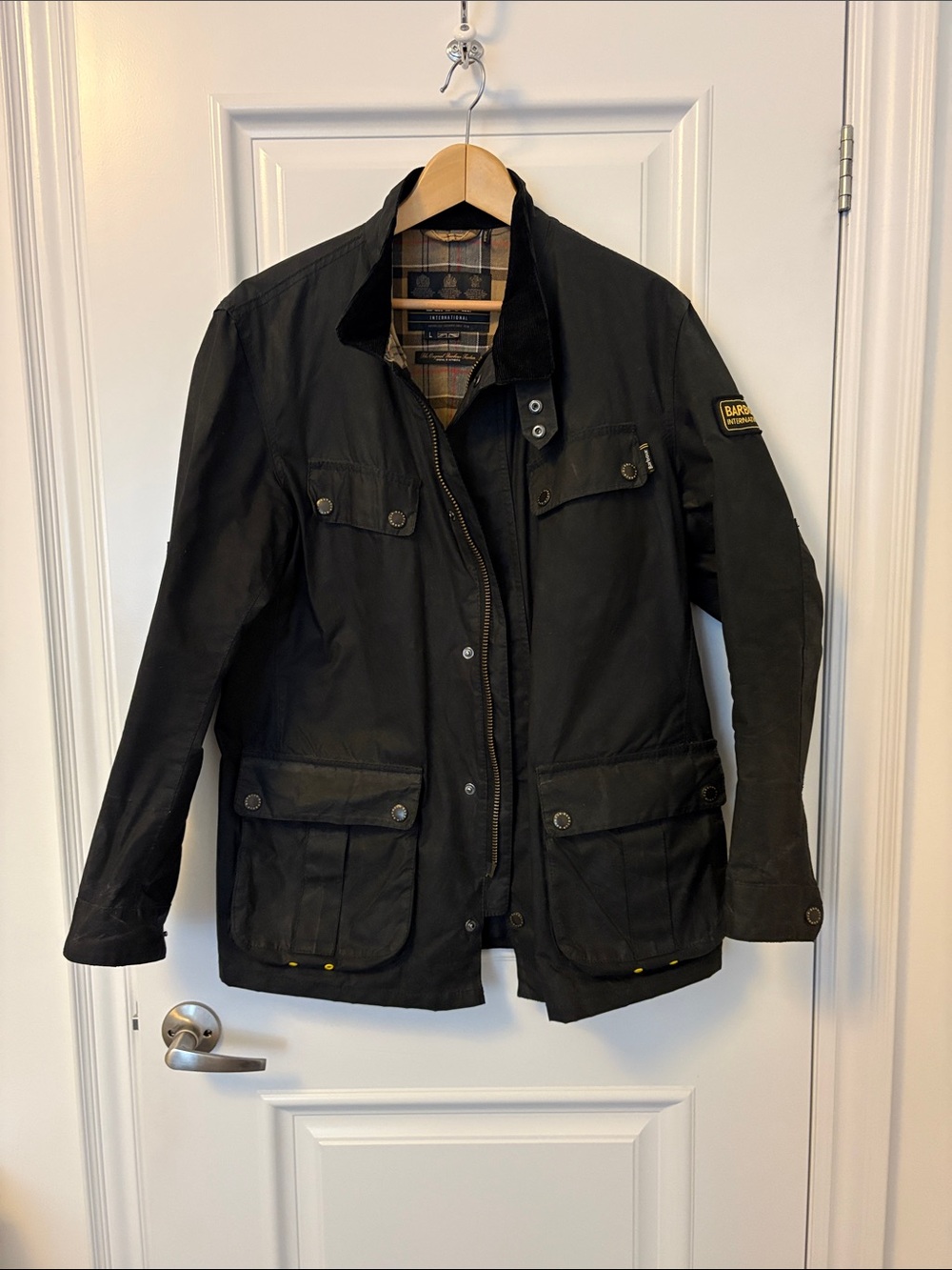 Barbour International Duke Waxed Field Jacket -Black